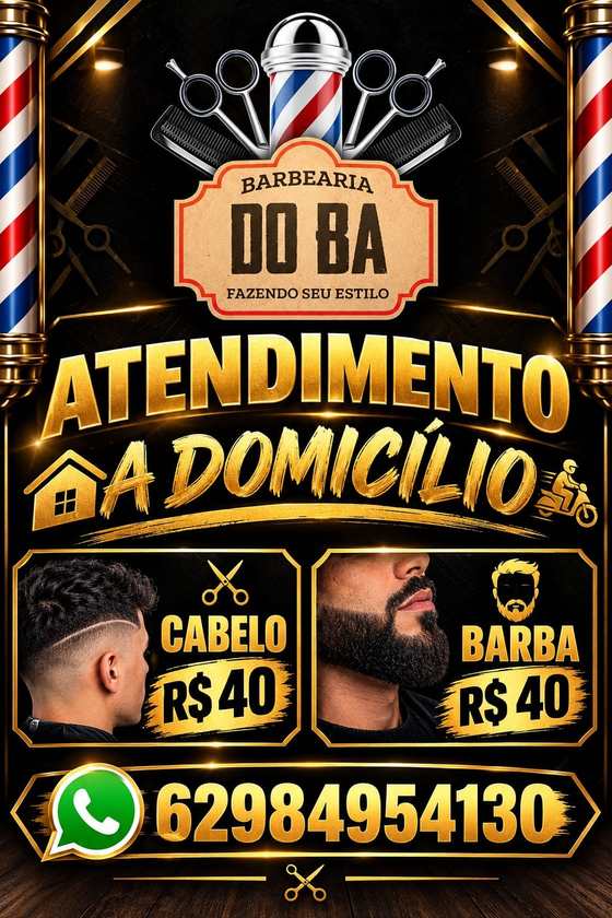 Atendimento a domicílio da Barbearia do BA